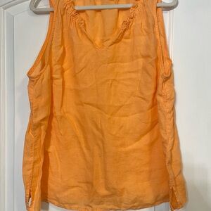 Talbots Vibrant Orange Linen Tank